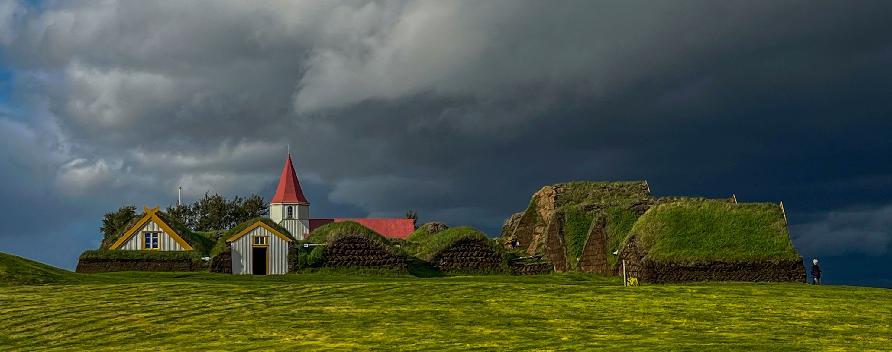 Glaumbaer turf houses in Iceland